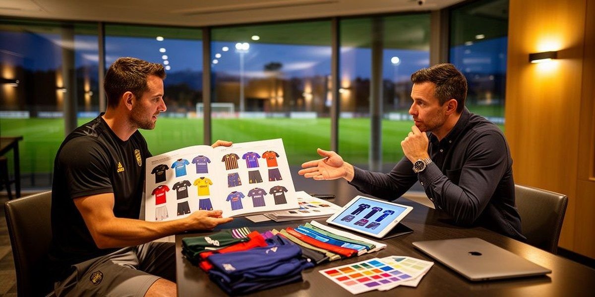 Close-up of premium finished custom athletic teamwear with high-density stitching