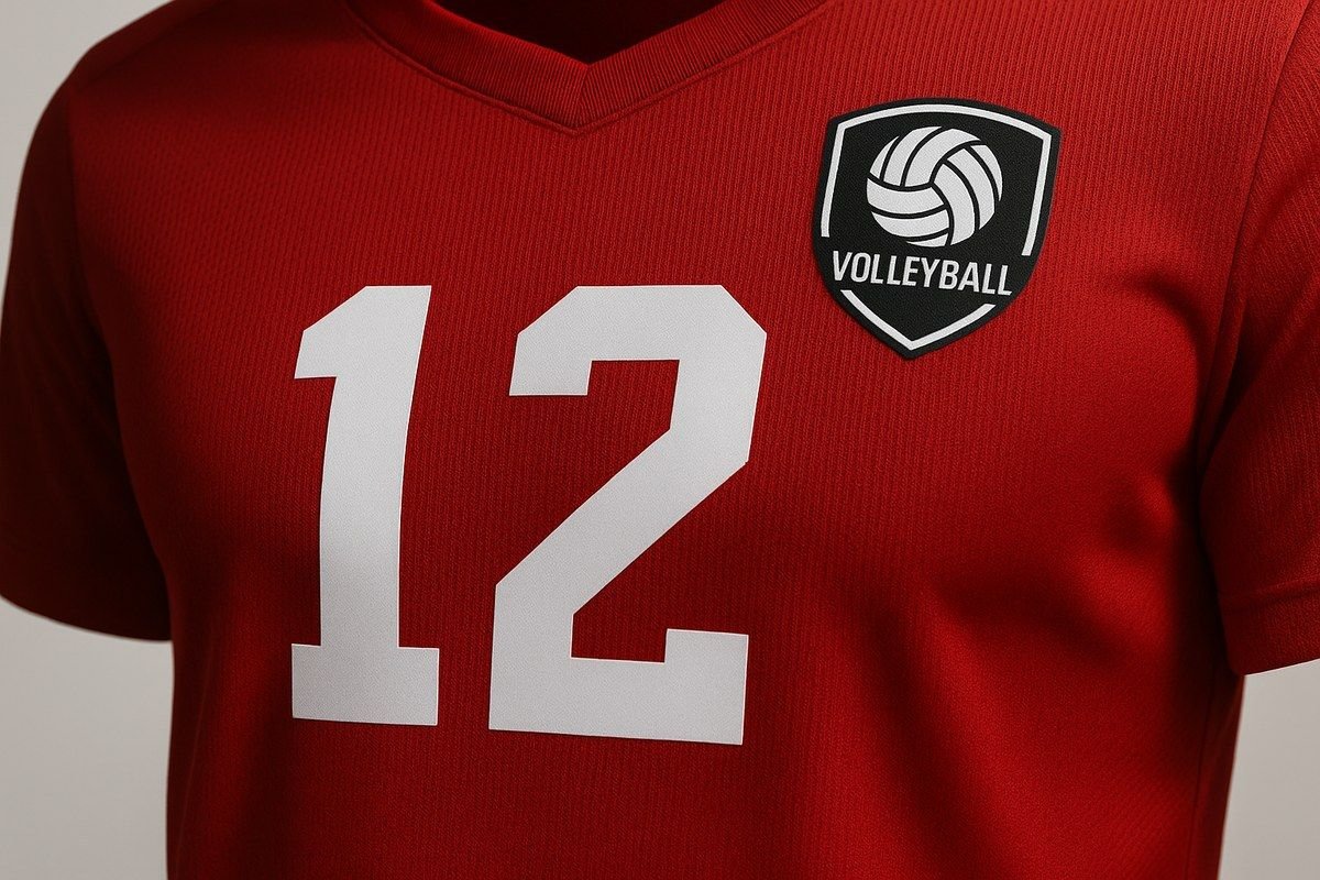 Custom volleyball player name and number printing
