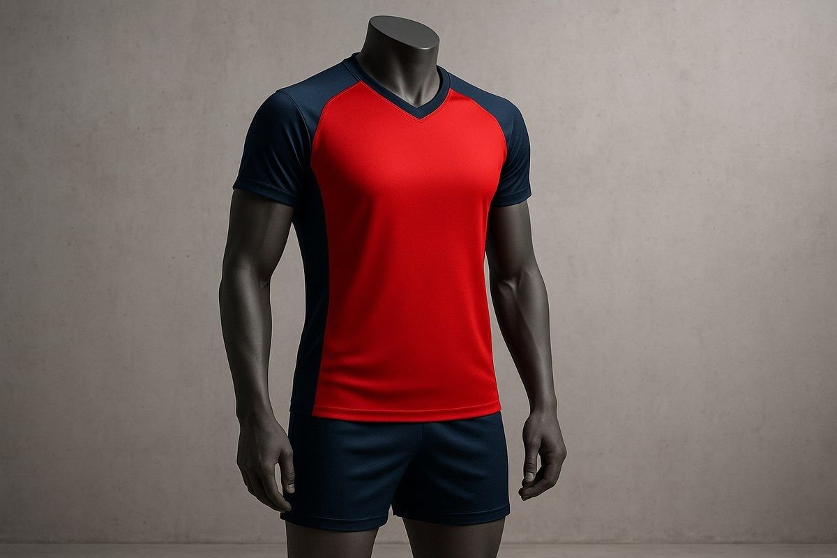 Custom indoor volleyball match jersey and shorts