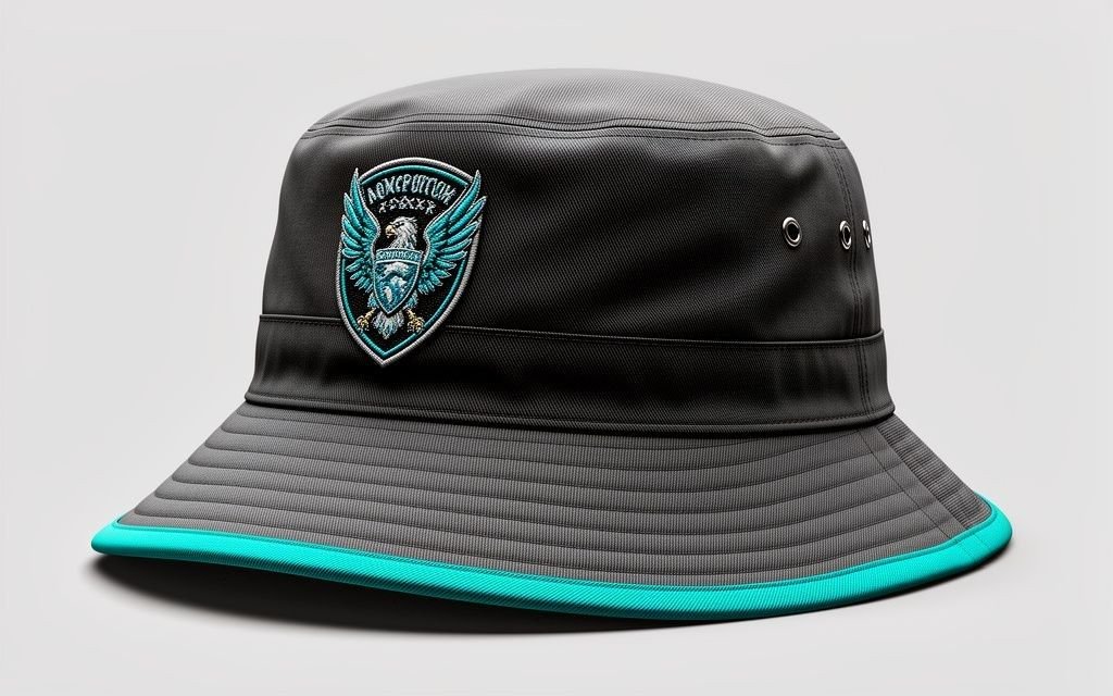 Custom sports club bucket hat with team crest