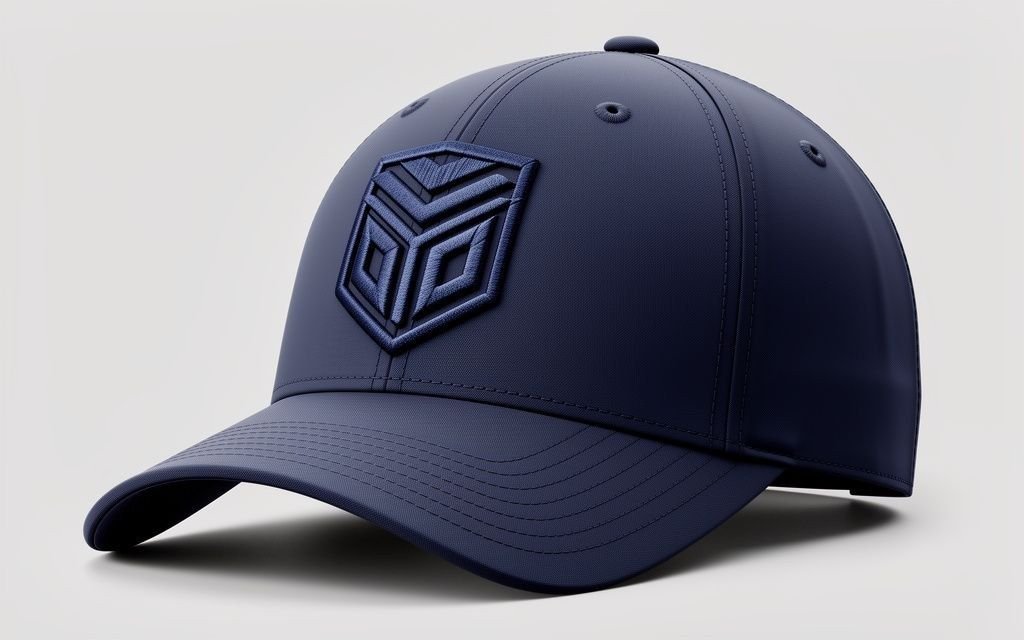 Custom structured team athletic cap with 3D embroidery