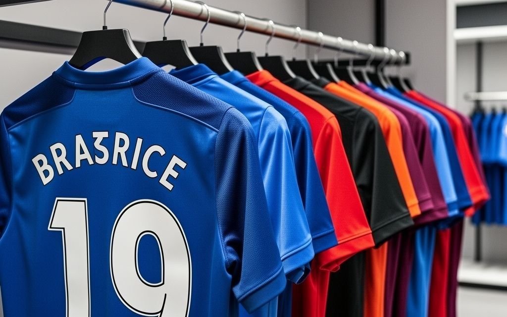 Player name and number applied to jersey back