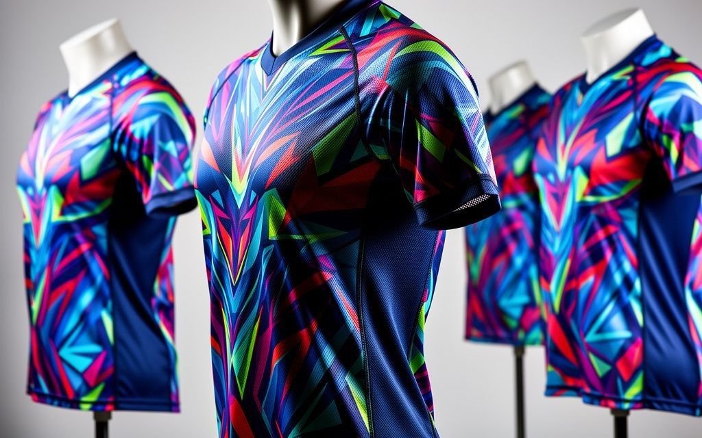 Industrial dye sublimation printing on sportswear fabric